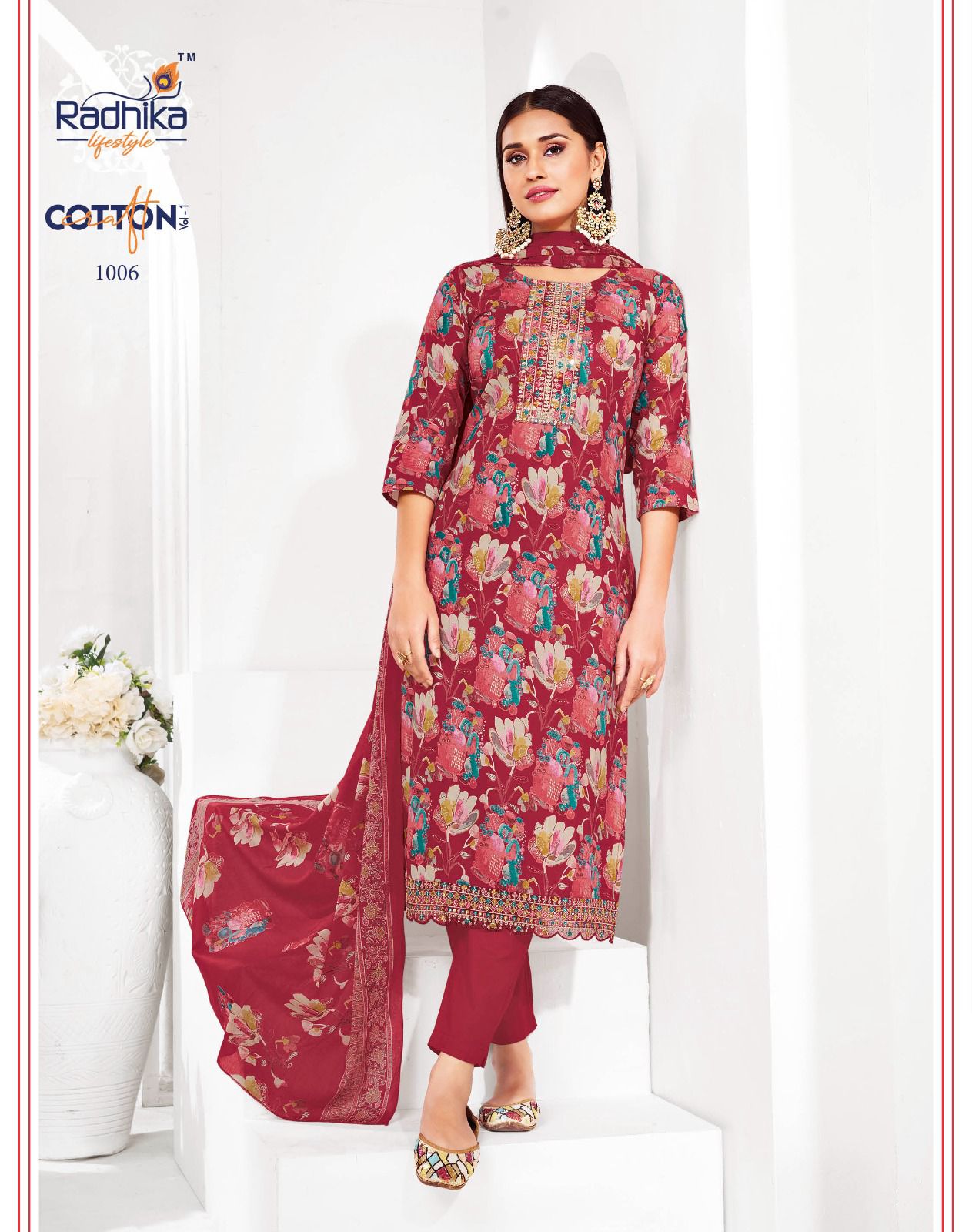 Cotton Craft Vol 1 By Radhika Cotton Kurti With Bottom Dupatta Wholesale Online